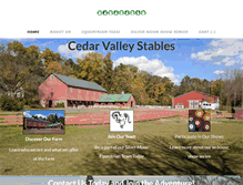 Tablet Screenshot of cedarvalleystables.com